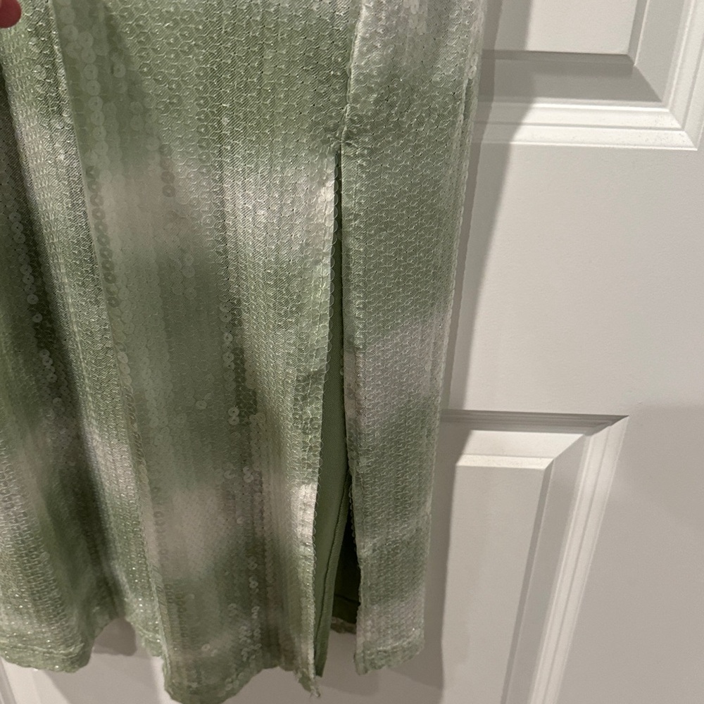 Caroline Constas Green and White Midi Dress - Picture 3 of 6